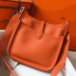 Hermès Evelyne PM Clemence Leather Crossbody Bag Orange Feu - Image 2