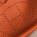 Hermès Evelyne PM Clemence Leather Crossbody Bag Orange Feu - Image 4