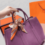Hermès Garden Party 30 Leather Tote Bag Purple - Image 6