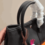 Hermès Garden Party Mini Leather Tote Bag Black - Image 2