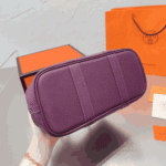 Hermès Garden Party 30 Leather Tote Bag Purple - Image 7