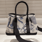 Hermès Garden Party 30 Canvas & Leather Tote Bag Black - Image 2