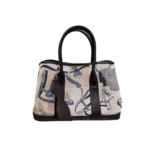 Hermès Garden Party 30 Canvas & Leather Tote Bag Black