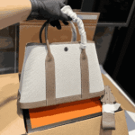 Hermès Garden Party 30 Canvas & Leather Tote Bag Etoupe - Image 5