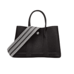 Hermès Garden Party 30 Tote Bag with Patterned Strap Black