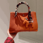 Hermès Garden Party 31 Leather Tote Bag Orange - Image 2