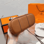 Hermès Garden Party Mini Leather Tote Bag Brown - Image 2
