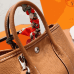 Hermès Garden Party Mini Leather Tote Bag Brown - Image 3