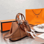 Hermès Garden Party Mini Leather Tote Bag Brown - Image 4