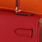 Hermès Kelly 25 Togo Leather Handbag Rouge Casaque - Image 4