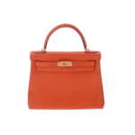 Hermès Kelly 25 Togo Leather Handbag Orange