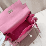 Hermès Kelly 28 Sellier Leather Handbag Rose Pink - Image 4