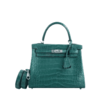 Hermès Kelly 25 Alligator Handbag Vert Emerald