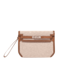 Hermès Kelly Dépêches Pouch Toile Barenia Fauve
