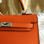 Hermès Kelly Mini Epsom Leather Handbag Orange - Image 2