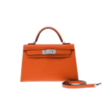 Hermès Kelly Mini Epsom Leather Handbag Orange