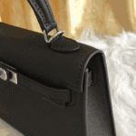 Hermès Kelly Mini Epsom Leather Handbag Black - Image 8