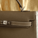 Hermès Kelly Mini Epsom Leather Handbag Etoupe - Image 4
