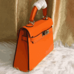 Hermès Kelly Mini Epsom Leather Handbag Orange - Image 4