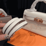 Hermès Kelly Mini Epsom Leather Handbag Craie Cream - Image 3