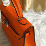 Hermès Kelly Mini Epsom Leather Handbag Orange - Image 7