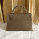Hermès Kelly Mini Epsom Leather Handbag Etoupe - Image 5