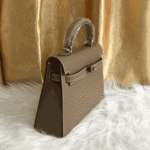 Hermès Kelly Mini Epsom Leather Handbag Etoupe - Image 6