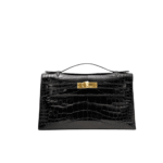 Hermès Kelly Mini Pochette Shiny Alligator Black