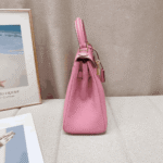 Hermès Kelly 28 Sellier Leather Handbag Rose Pink - Image 6