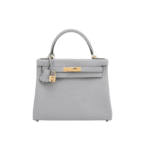 Hermès Kelly 25 Togo Leather Handbag Gris Mouette Grey