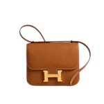 Hermès Mini Constance Epsom Leather Handbag Brown