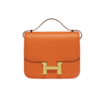 Hermès Mini Constance Epsom Leather Handbag Orange