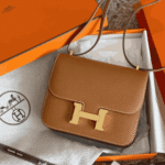 Hermès Mini Constance Epsom Leather Handbag Brown - Image 3