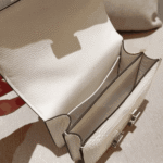 Hermès Mini Constance Shiny Alligator Leather Handbag White - Image 5