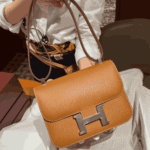Hermès Mini Constance Epsom Leather Handbag Brown - Image 4