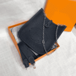 Hermès Mini Evelyne Clemence Leather Crossbody Bag Bleu Nuit - Image 4