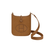 Hermès Mini Evelyne Clemence Leather Crossbody Bag Brown