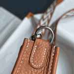 Hermès Mini Evelyne Clemence Leather Crossbody Bag Dark Brown - Image 6