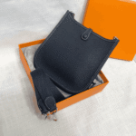Hermès Mini Evelyne Clemence Leather Crossbody Bag Bleu Nuit - Image 5