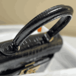 Hermès Mini Kelly K20 Leather Handbag Black Gold Hardware - Image 5