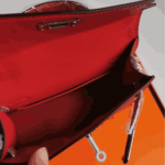 Hermès Mini Kelly Leather Handbag Red - Image 2