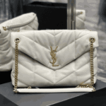 Saint Laurent Loulou Puffer Medium Bag White Leather - Image 7