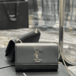 Saint Laurent Kate Medium Grain De Poudre Leather Bag Black - Image 2