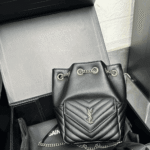 Saint Laurent Mini Joe Bucket Bag Black Quilted Leather - Image 2