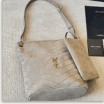 Saint Laurent Niki Supple Bucket Bag Gray Suede - Image 2