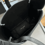 Saint Laurent Le 5 À 7 Supple Baby Black Grained Deer Leather Bag - Image 2