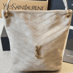 Saint Laurent Niki Supple Bucket Bag Gray Suede - Image 3