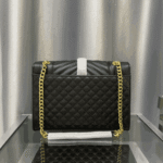 Saint Laurent Envelope Medium Bag Black Quilted Leather - Image 3
