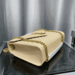 Saint Laurent Envelope Medium Matelassé Leather Bag Dark Taupe - Image 4