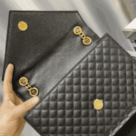 Saint Laurent Envelope Medium Bag Black Quilted Leather - Image 5